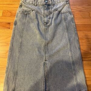 Velvet Heart Tessie  denim midi skirt in vintage light blue